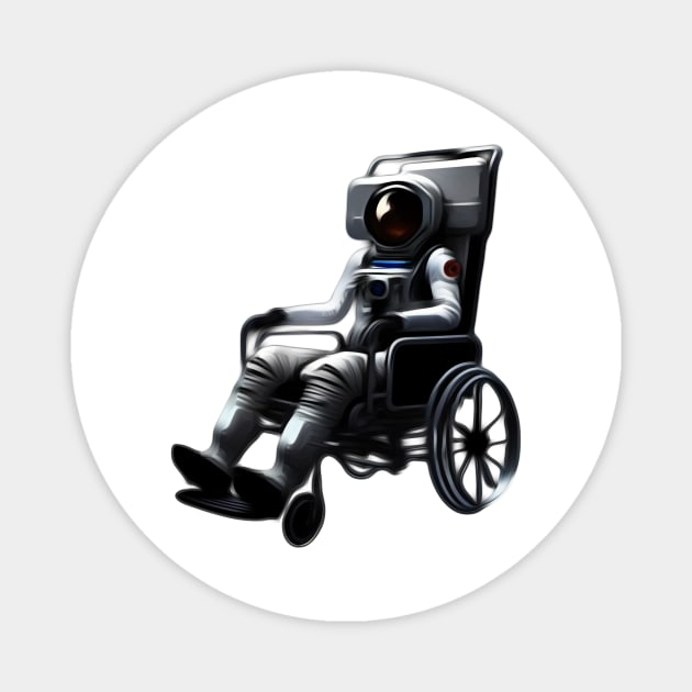 Astronaut in a wheelchair Magnet by Kalypol